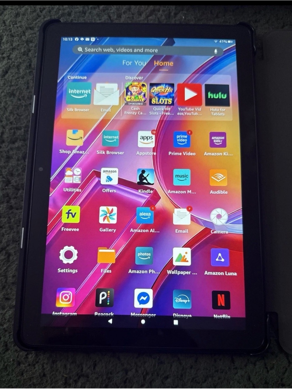 Amazon Tablet in Black with Colorful Display